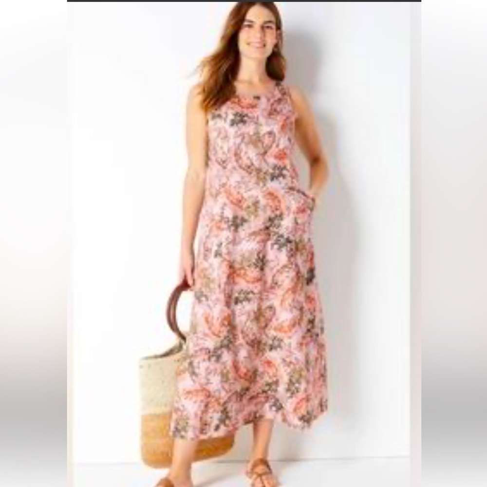 JJill Love Linen XL petite maxi dress NWT